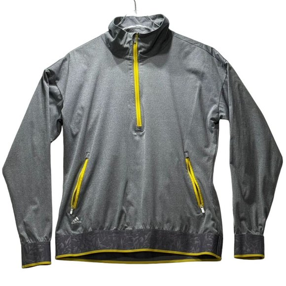 Women's 1/2 Zip Adidas Climastorm Gray Light Weight Running Shirt Size S - Picture 6 of 6